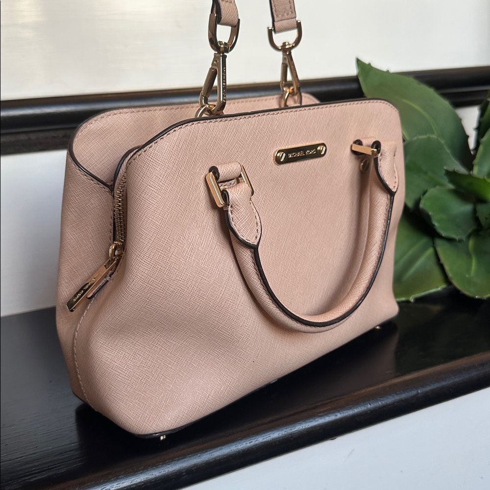 Michael Kors Saffiano Leather Satchel Crossbody Purse Excellent Condition